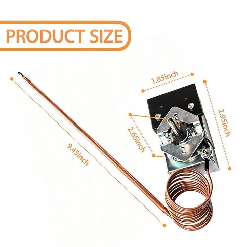 SA-465-36 التحكم في ترموستات الشواية الكهربائية 100-450F متوافق مع Star 2T-Z5958 Z5958 AllPoints 46-1368 قطع غيار شواية كونترتوب المطاعم التجارية مكون المصباح النحاسي in Kuwait