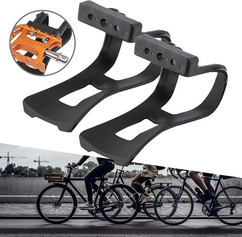 BIBABLYKE Bicycles Pedal Half Clip Road Bike Strapless Toe Pedal Clip Mountain Bike Cycling Pedals Toe Clip Cycling Accessories in Kuwait