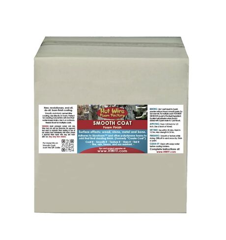 Hot Wire Foam Factory Smooth Coat Foam Finish | Hard Coat Finish for EPS, XPS, or Styrofoam | Outdoor or Indoor Use, Weather-Resistant, Multi-Surface, Stainable, & Paintable | (25lbs) in Kuwait