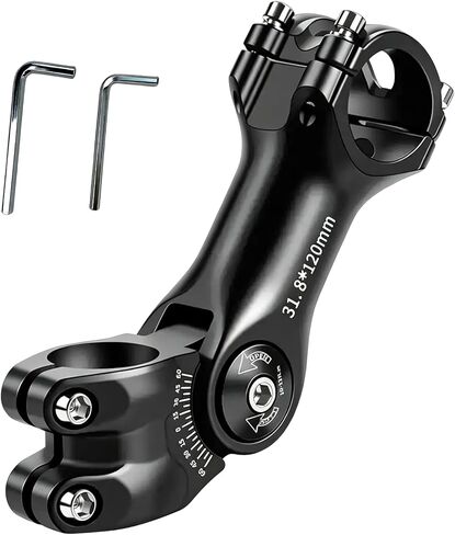 Adjustable Bike Stem 31.8mm,60° Angle MTB Stem for Enhanced Control,6061 Aluminum,Bike Stem Riser & Extender for Road & City Bikes in Kuwait