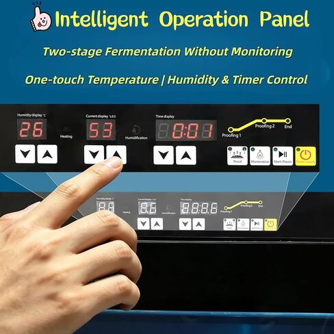 Kolice Commercial Baking Proofer Cabinet 8 Trays 18''x26'' Sheet Pans, Bread Proofer 280L, Stainless Steel Dough Fermentation Machine with Humidity and Temperature Control in Kuwait