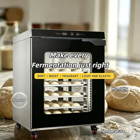 Kolice Commercial Baking Proofer Cabinet 8 Trays 18''x26'' Sheet Pans, Bread Proofer 280L, Stainless Steel Dough Fermentation Machine with Humidity and Temperature Control in Kuwait