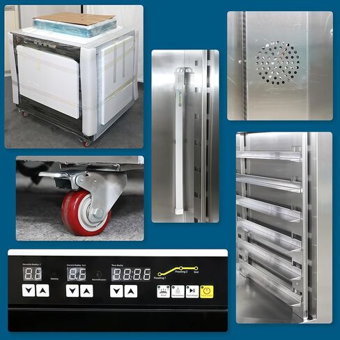 Kolice Commercial Baking Proofer Cabinet 8 Trays 18''x26'' Sheet Pans, Bread Proofer 280L, Stainless Steel Dough Fermentation Machine with Humidity and Temperature Control in Kuwait