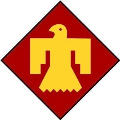 Lancy's Artwork US Army 45th Infantry Division Patch Decal Sticker - Red, Modern Vinyl Sticker for Auto, Wall, Laptop, Cell, Truck, Cars, Tool Boxes in Kuwait