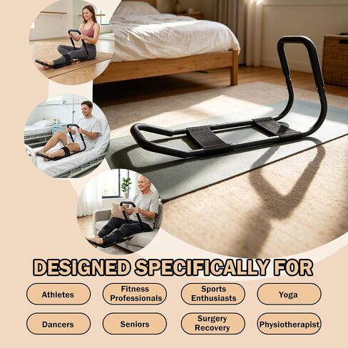 Hamstring Stretcher for Knee Extension, Adjustable Leg Stretcher for Flexibility, Calf, Hip & Lower Back Stretching Equipment, Knee Stretcher for Mobility, Yoga, Physical Therapy & ACL Recovery in Kuwait