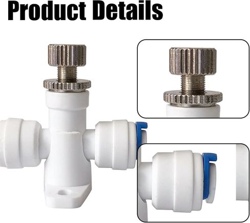 1 Needle Valve 1/4" Adjustable Precision Water Pressure Regulator Water Flow Control Regulator Pressure Reducer Restrictor Waterflow Speed Controller for RO System Hose Connector Fitting in Kuwait