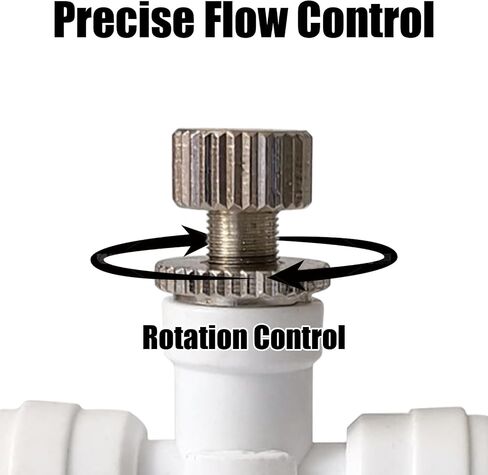 1 Needle Valve 1/4" Adjustable Precision Water Pressure Regulator Water Flow Control Regulator Pressure Reducer Restrictor Waterflow Speed Controller for RO System Hose Connector Fitting in Kuwait