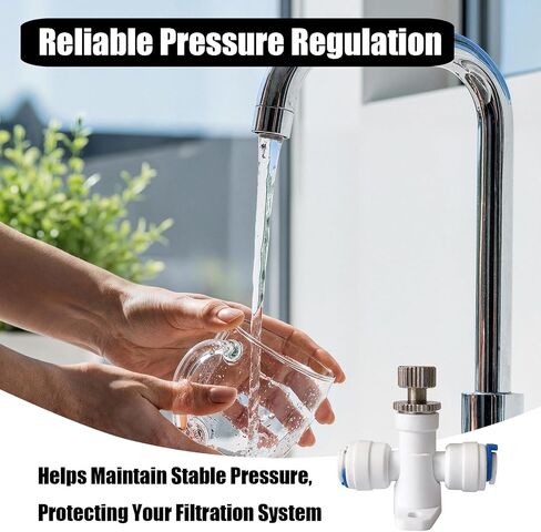 1 Needle Valve 1/4" Adjustable Precision Water Pressure Regulator Water Flow Control Regulator Pressure Reducer Restrictor Waterflow Speed Controller for RO System Hose Connector Fitting in Kuwait