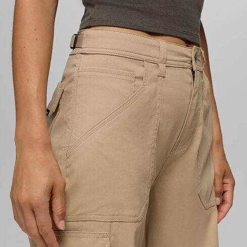 بنطال prAna النسائي القابل للتمدد Zion Cargo، Sandbar، 10، 33 in Kuwait