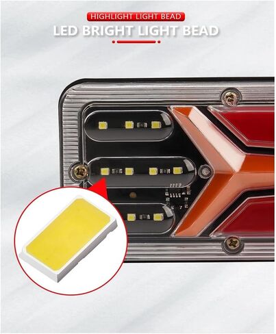 الفرامل ضوء مقطورة شاحنة قافلة قارب سيارة Led الخلفية وقف الذيل ضوء مقاوم للماء تدفق توجيه الفرامل عكس مصباح الضباب المرور in Kuwait