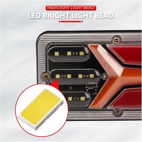 الفرامل ضوء مقطورة شاحنة قافلة قارب سيارة Led الخلفية وقف الذيل ضوء مقاوم للماء تدفق توجيه الفرامل عكس مصباح الضباب المرور in Kuwait