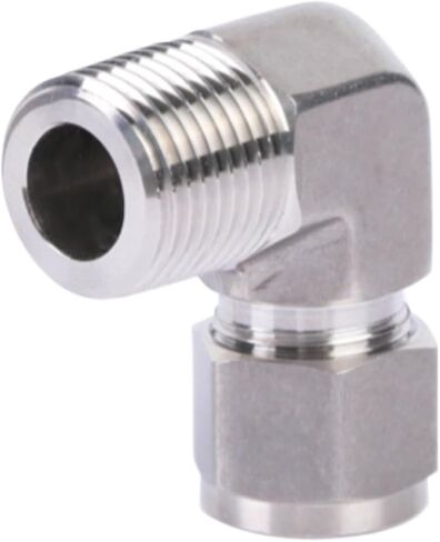 1 قطعة 90 درجة 1/8 "1/4" 3/8 "1/2" NPTMale x 6 8 10 12 مم أنبوب OD ضغط 316 الفولاذ المقاوم للصدأ تركيب الأنابيب غاز الماء (3l4 بوصة) in Kuwait