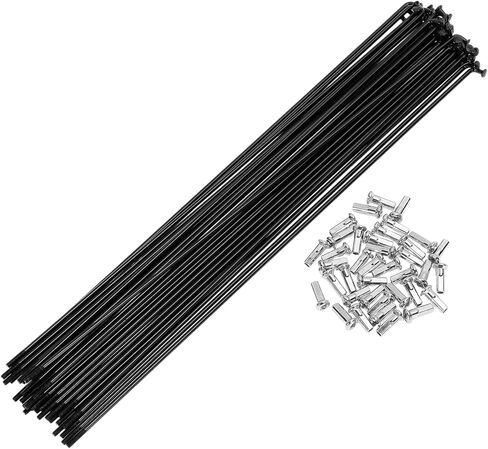 38 Set 13G Bicycle Spokes 254mm Bike Wheel Spokes Carbon Steel Black in Kuwait