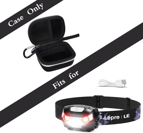 حافظة لمصابيح Blukar/GearLight/Lepro/Lighting Ever/Eveready LED القابلة لإعادة الشحن - حقيبة حمل صلبة واقية أثناء السفر، حافظة فقط (أسود) in Kuwait