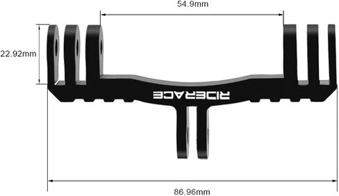 Dual Handlebar Mount Adapter - Lightweight Aluminum Mount for Bike Lights, Action Cameras & Computers in Kuwait