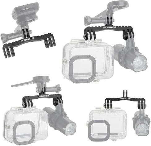 Dual Handlebar Mount Adapter - Lightweight Aluminum Mount for Bike Lights, Action Cameras & Computers in Kuwait