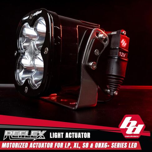 مجموعة مشغل الضوء العاكس من Baja Designs لـ XL Pro، Sport، 80، كبسولات إضاءة LED من سلسلة Racer - ضبط درجة الصوت بمحرك يصل إلى 20 درجة، تركيب مثبت بمسامير منخفض الشكل، هيكل مقاوم للماء (محرك واحد) in Kuwait