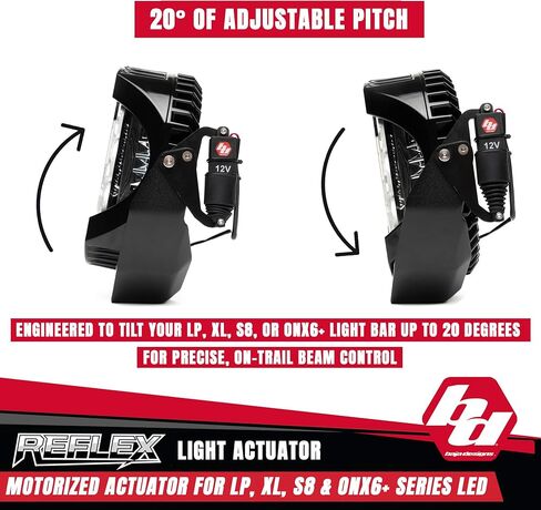 مجموعة مشغل الضوء العاكس من Baja Designs لـ XL Pro، Sport، 80، كبسولات إضاءة LED من سلسلة Racer - ضبط درجة الصوت بمحرك يصل إلى 20 درجة، تركيب مثبت بمسامير منخفض الشكل، هيكل مقاوم للماء (محرك واحد) in Kuwait