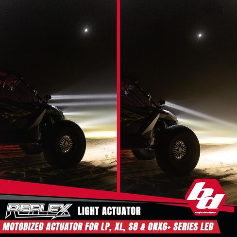 مجموعة مشغل الضوء العاكس من Baja Designs لـ XL Pro، Sport، 80، كبسولات إضاءة LED من سلسلة Racer - ضبط درجة الصوت بمحرك يصل إلى 20 درجة، تركيب مثبت بمسامير منخفض الشكل، هيكل مقاوم للماء (محرك واحد) in Kuwait