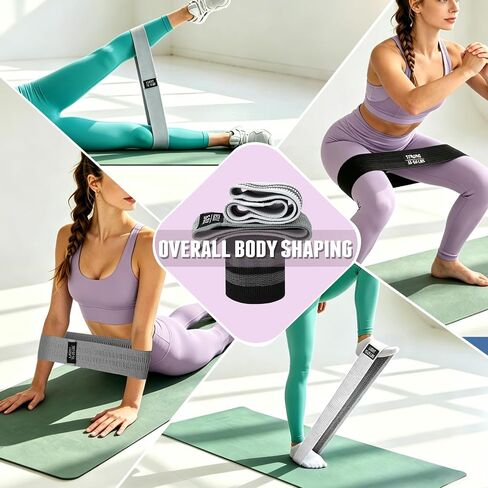 TEAWOO Resistance Bands Set for Working Out: 3 PCS Professional Exercise Bands for Yoga, Pilates, Booty, Leg Training |Fabric Stretch Bands for Women Men Home Gym in Kuwait