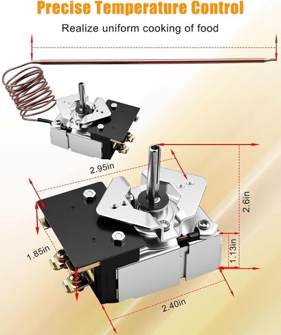 ترقية SA-465-36 استبدال التحكم في ترموستات الشواية الكهربائية مناسب لـ Star Max Griddle 2T-Z5958 MFG 2T-Z5958 MFG Z5958 AllPoints 46-1368، درجة الحرارة 100-450F in Kuwait