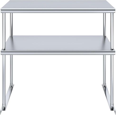 KPS Stainless Steel Double Overshelf – 18" x 36" NSF Certified 2-Tier Adjustable Overshelf for Commercial Kitchen or Food Truck in Kuwait