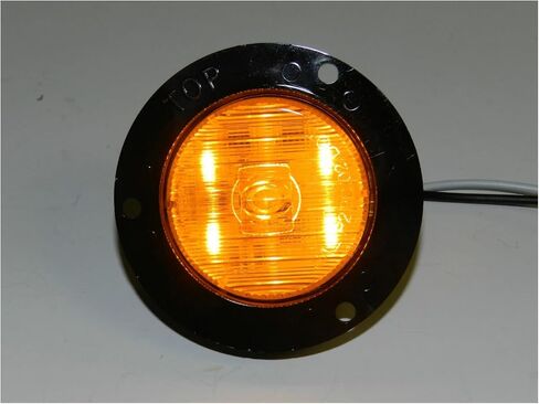 1 pack MCL-52AB AMBER 5 LED Light Truck Trailer 2" round,Flange mount Clearance, marker in Kuwait