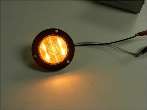 1 pack MCL-52AB AMBER 5 LED Light Truck Trailer 2" round,Flange mount Clearance, marker in Kuwait