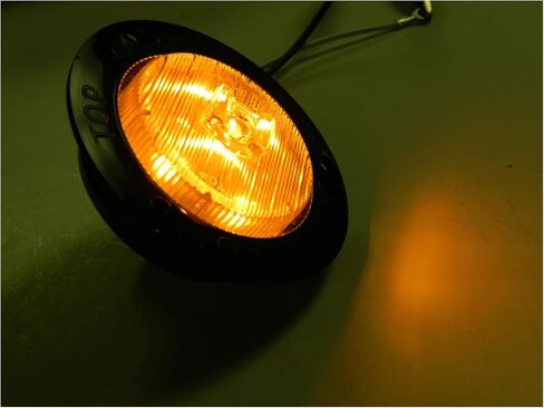 1 pack MCL-52AB AMBER 5 LED Light Truck Trailer 2" round,Flange mount Clearance, marker in Kuwait