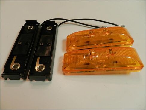 2 حزمة MCL61AB LED Light 1x4 سطح جبل مع قاعدة العنبر علامة التخليص مقطورة Optronics in Kuwait