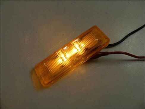 2 حزمة MCL61AB LED Light 1x4 سطح جبل مع قاعدة العنبر علامة التخليص مقطورة Optronics in Kuwait