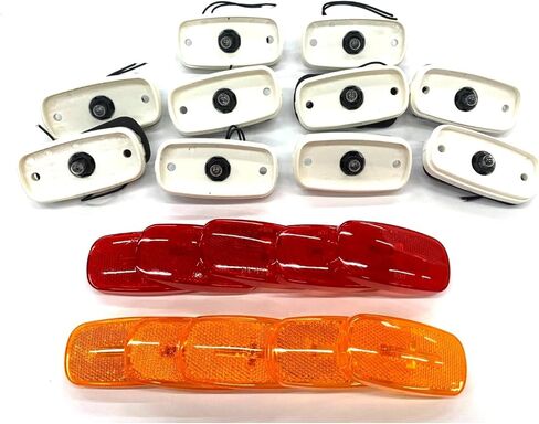 10 Pack J626-MC32 Amber And Red Marker/Clearance Light RV Motorhome Trailer Truck (5 ea) in Kuwait
