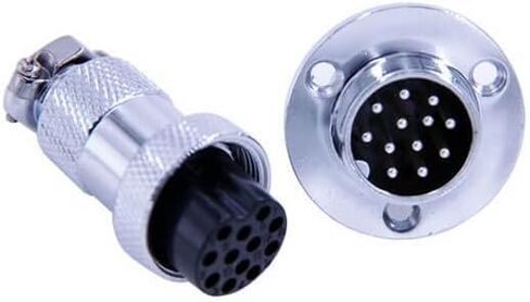 10pcs GX20 12 Pin Male to Female Flange Mount Connector Plug and Socket Circular in Saudi Arabia