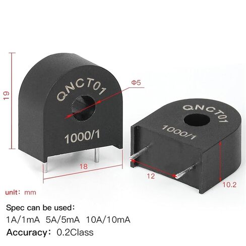 Current Transformer QNCT11 5A 2.5mA 2000:1 1000:1 AC CT 1Pcs(QNCT11 5A/2.5mA) in Kuwait