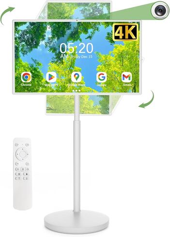 جهاز لوحي ذكي محمول بحجم 32 بوصة ، تلفزيون محمول على عجلات مع كاميرا 4K ، ذاكرة الوصول العشوائي 8G+128G تخزين ، Android 13 OS ، بطارية مدمجة (حتى 8 ساعات) ، دوران دوار كامل ، التحكم عن بُعد الصوت in Kuwait