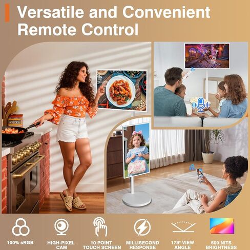 جهاز لوحي ذكي محمول بحجم 32 بوصة ، تلفزيون محمول على عجلات مع كاميرا 4K ، ذاكرة الوصول العشوائي 8G+128G تخزين ، Android 13 OS ، بطارية مدمجة (حتى 8 ساعات) ، دوران دوار كامل ، التحكم عن بُعد الصوت in Kuwait