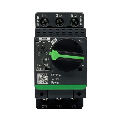 NEW Motor Circuit Breaker GV2P04 0.4-0.63A Manual Motor Starter with Rotary knob in Saudi Arabia