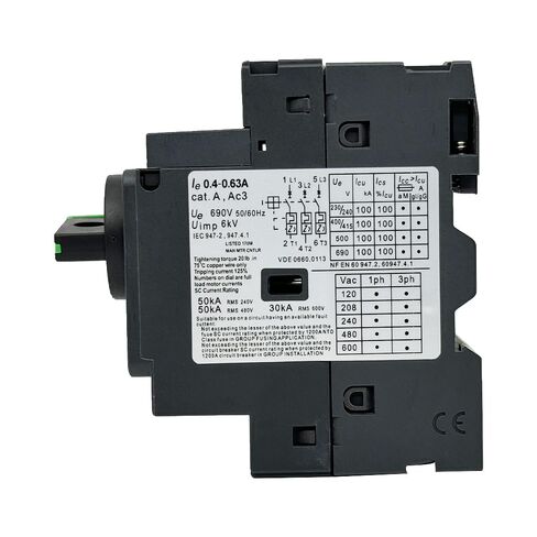 NEW Motor Circuit Breaker GV2P04 0.4-0.63A Manual Motor Starter with Rotary knob in Saudi Arabia