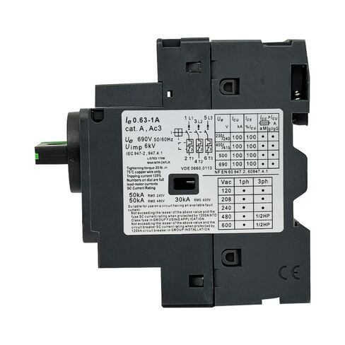 NEW Motor Circuit Breaker GV2P05 0.63-1A Manual Motor Starter with Rotary knob in Saudi Arabia