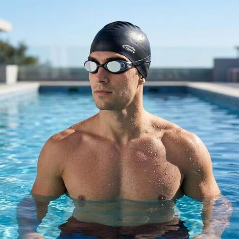 Large Swim Cap for Long Thick Hair, Silicone Swimming Hat for Adults, Unisex Water Sport Cap with Ear Protection for Braids, Dreadlocks, Curly Hair, Afros, Weaves - Professional Grade in Kuwait
