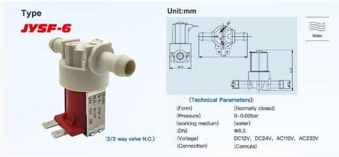 Jiayin JYSF-6 DC12V 2/2 Way 8.5mm DN Cannula Normally Closed Micro Water Solenoid Control Valve Reversing Part in Kuwait