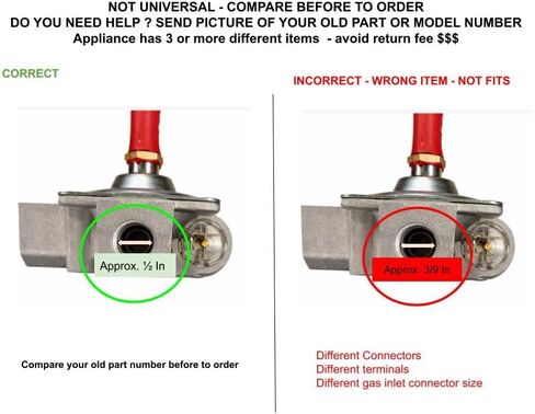 295D4482G003 CKD82G003X متوافق مع Hotpoint GE Gas Range Valve Control Asm يناسب الرقم القديم 295D4482G003 in Kuwait