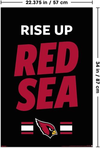 NFL Arizona Cardinals - Rise Up Red Sea 26 Wall Poster, 34L" x 22.4W", Unframed Version in Kuwait