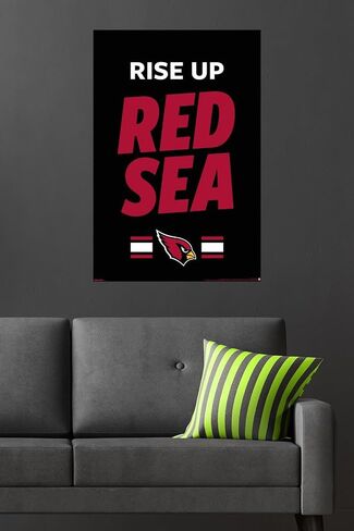 NFL Arizona Cardinals - Rise Up Red Sea 26 Wall Poster, 34L" x 22.4W", Unframed Version in Kuwait