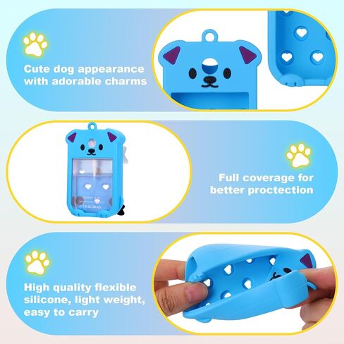 Juome Silicone Case for Touchland Hand Sanitizer Spray with Keychain & Charms, Dog Protective Holder Compatible with Touchland Power Mist & Glow Mist 1 FL Oz/30ML, Travel Cover Sleeve Accessory-Purple in Saudi Arabia