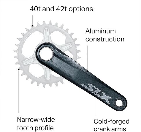SHIMANO SLX Fc-M7100 1X Crank Arms Black, 165Mm | bike-cranksets-and-accessories in Kuwait