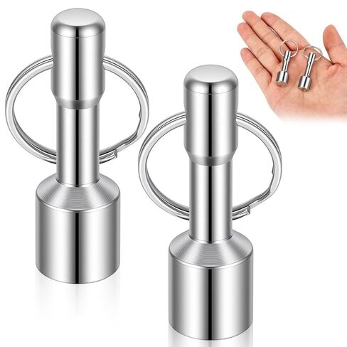ElevateTech Keychain Magnet لاختبار النحاس، 2 سلسلة مفاتيح مغناطيسية نيوديميوم متينة مع حامل مفاتيح سريع التحرير، مغناطيس اختبار فائق السحب للتحقق من المعادن للذهب والفضة والمجوهرات واختبار المعادن الثمينة in Kuwait