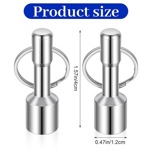ElevateTech Keychain Magnet لاختبار النحاس، 2 سلسلة مفاتيح مغناطيسية نيوديميوم متينة مع حامل مفاتيح سريع التحرير، مغناطيس اختبار فائق السحب للتحقق من المعادن للذهب والفضة والمجوهرات واختبار المعادن الثمينة in Kuwait