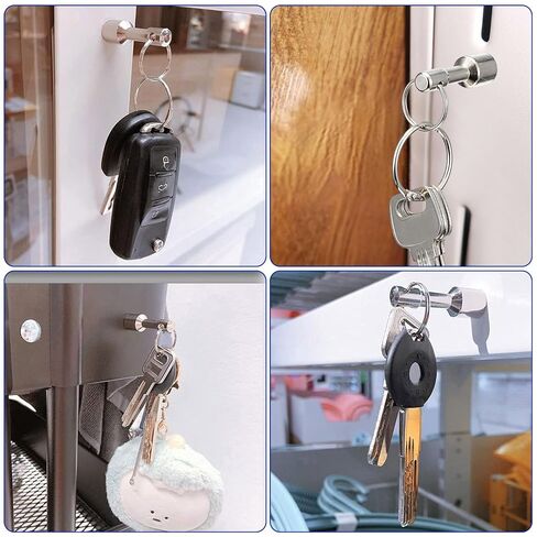 ElevateTech Keychain Magnet لاختبار النحاس، 2 سلسلة مفاتيح مغناطيسية نيوديميوم متينة مع حامل مفاتيح سريع التحرير، مغناطيس اختبار فائق السحب للتحقق من المعادن للذهب والفضة والمجوهرات واختبار المعادن الثمينة in Kuwait