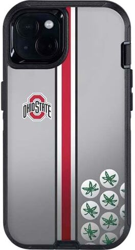 Skinit Decal Phone Skin Compatible with OtterBox Defender iPhone 15 Plus - Officially Licensed Ohio State University Buckeyes Design in Kuwait